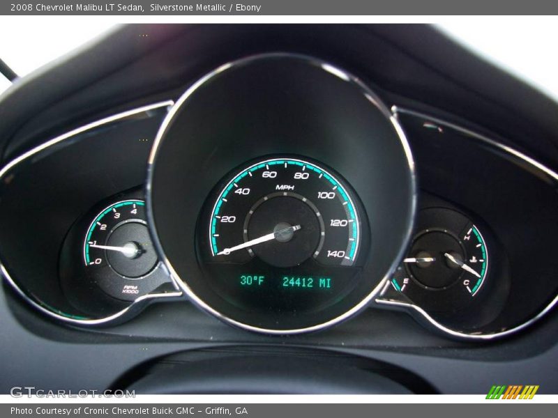 Silverstone Metallic / Ebony 2008 Chevrolet Malibu LT Sedan