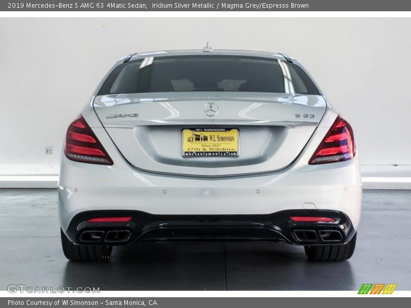 Iridium Silver Metallic / Magma Grey/Espresso Brown 2019 Mercedes-Benz S AMG 63 4Matic Sedan