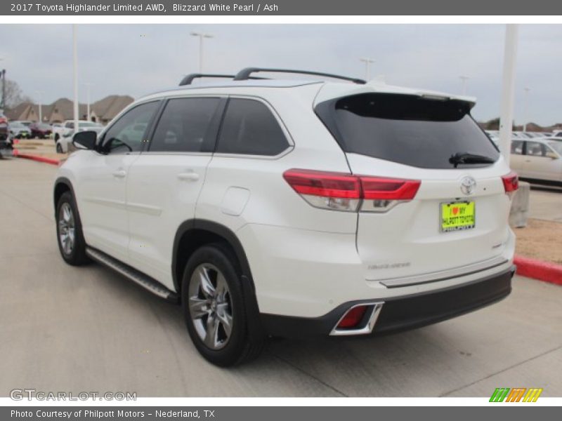 Blizzard White Pearl / Ash 2017 Toyota Highlander Limited AWD