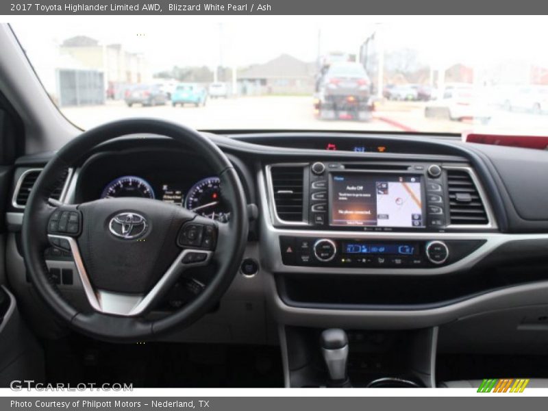 Blizzard White Pearl / Ash 2017 Toyota Highlander Limited AWD