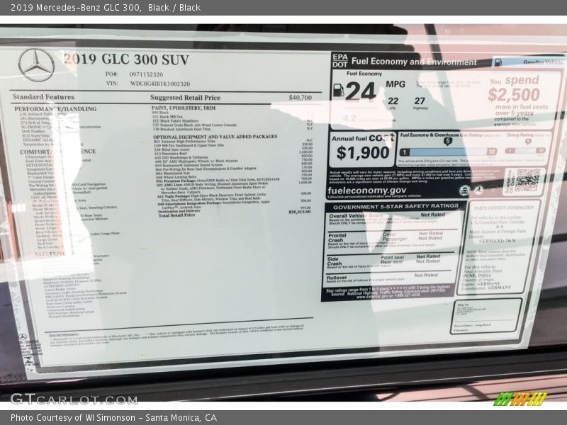 Black / Black 2019 Mercedes-Benz GLC 300