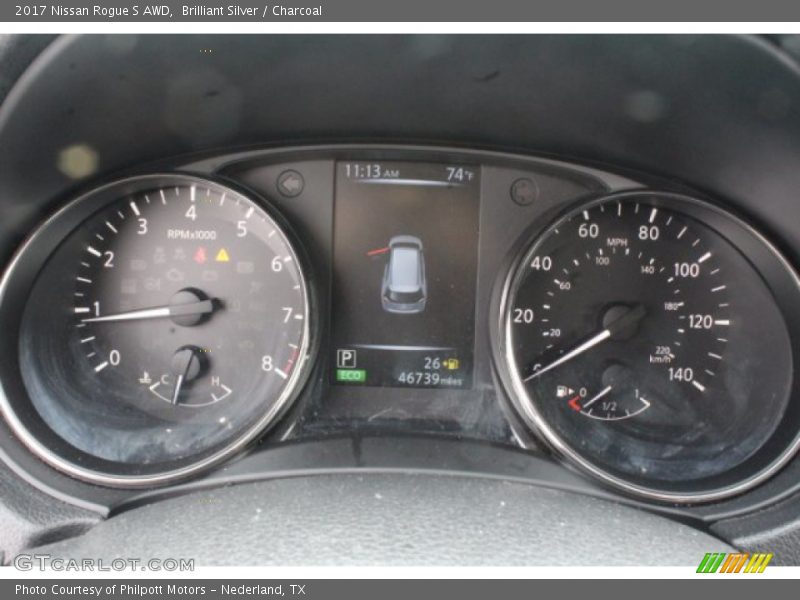 Brilliant Silver / Charcoal 2017 Nissan Rogue S AWD