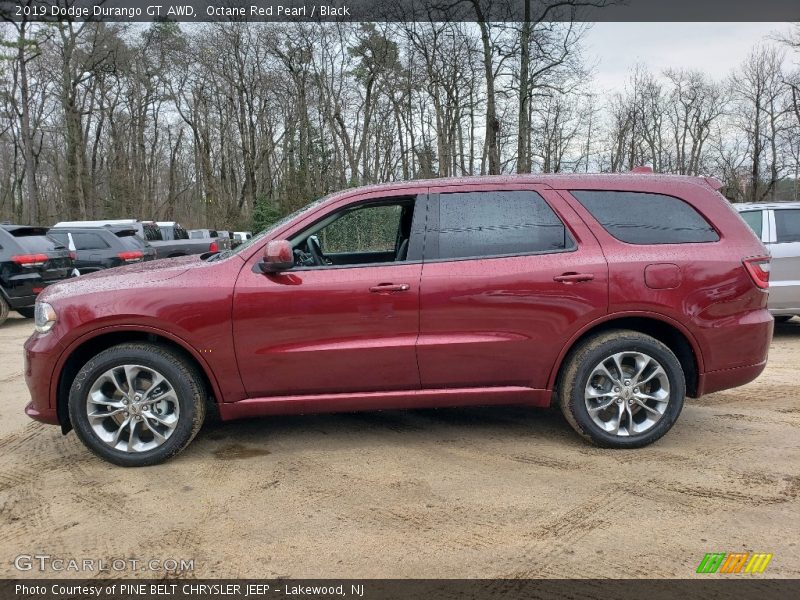 Octane Red Pearl / Black 2019 Dodge Durango GT AWD