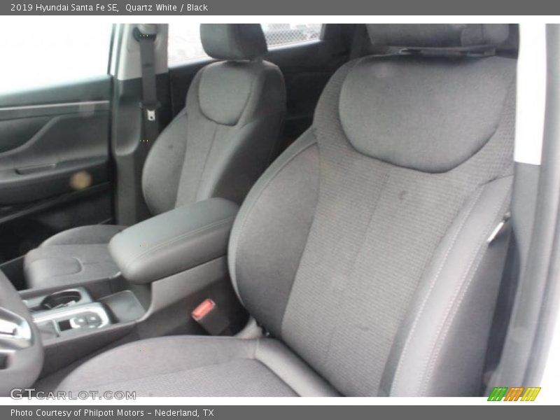 Quartz White / Black 2019 Hyundai Santa Fe SE