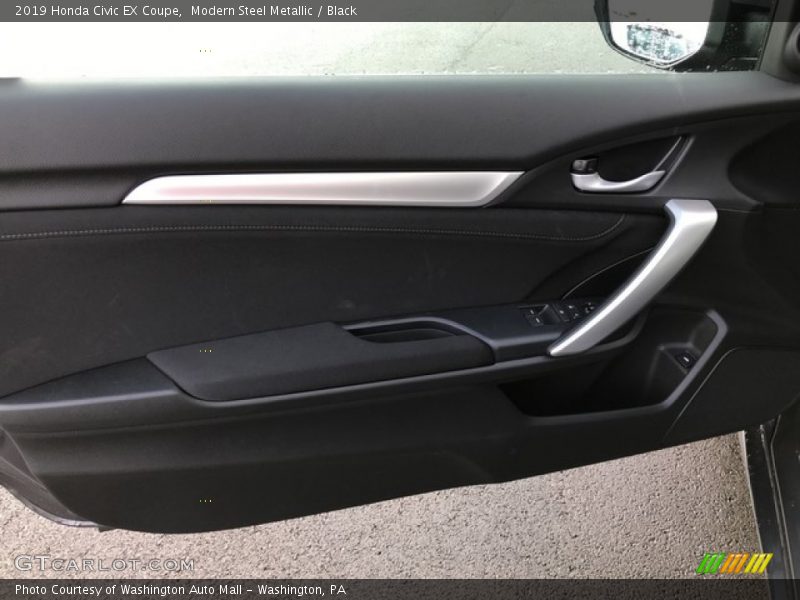 Modern Steel Metallic / Black 2019 Honda Civic EX Coupe
