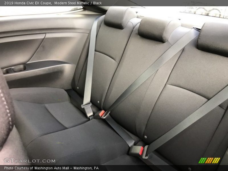 Modern Steel Metallic / Black 2019 Honda Civic EX Coupe