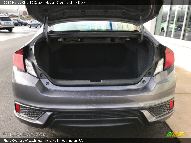 Modern Steel Metallic / Black 2019 Honda Civic EX Coupe