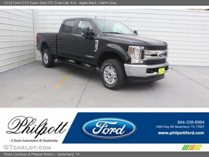 Agate Black / Earth Gray 2019 Ford F250 Super Duty STX Crew Cab 4x4
