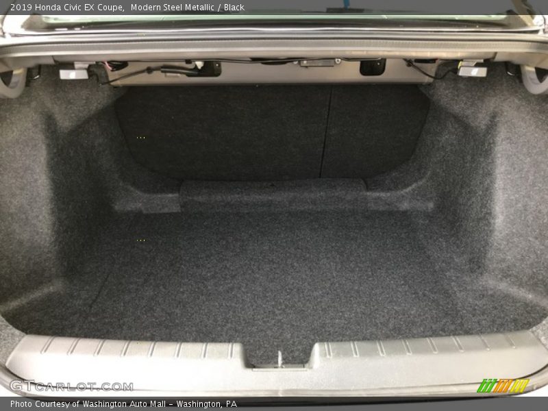 Modern Steel Metallic / Black 2019 Honda Civic EX Coupe