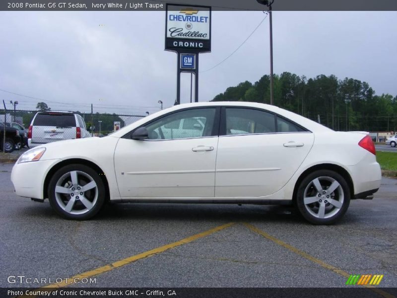Ivory White / Light Taupe 2008 Pontiac G6 GT Sedan