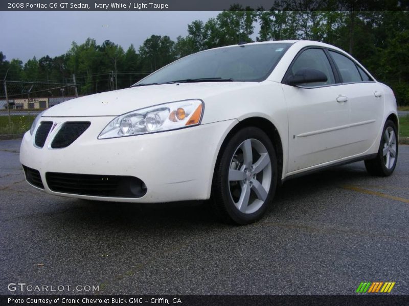 Ivory White / Light Taupe 2008 Pontiac G6 GT Sedan