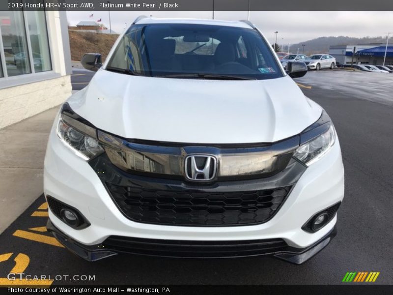 Platinum White Pearl / Black 2019 Honda HR-V Sport AWD