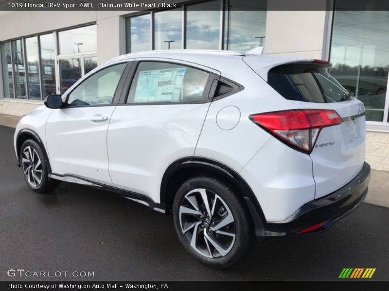 Platinum White Pearl / Black 2019 Honda HR-V Sport AWD