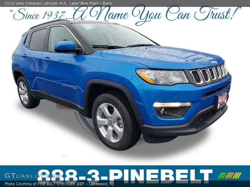 Laser Blue Pearl / Black 2019 Jeep Compass Latitude 4x4
