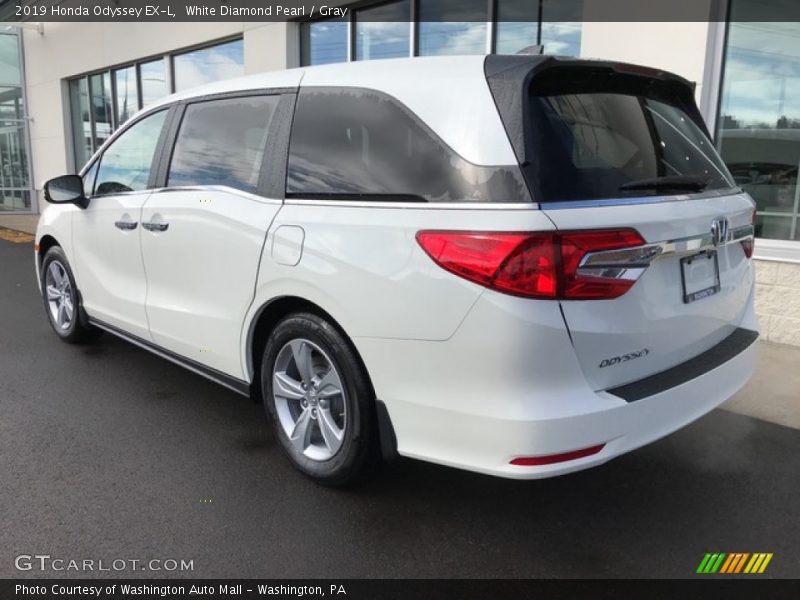 White Diamond Pearl / Gray 2019 Honda Odyssey EX-L