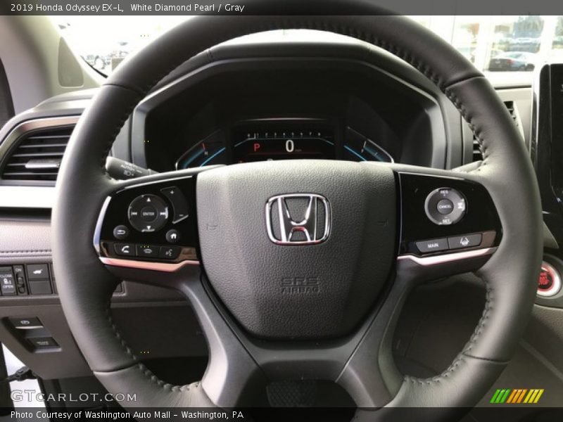 White Diamond Pearl / Gray 2019 Honda Odyssey EX-L