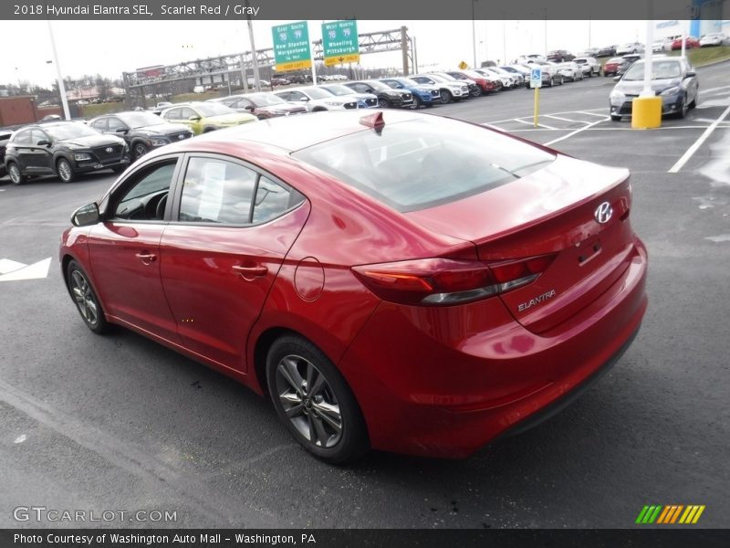 Scarlet Red / Gray 2018 Hyundai Elantra SEL