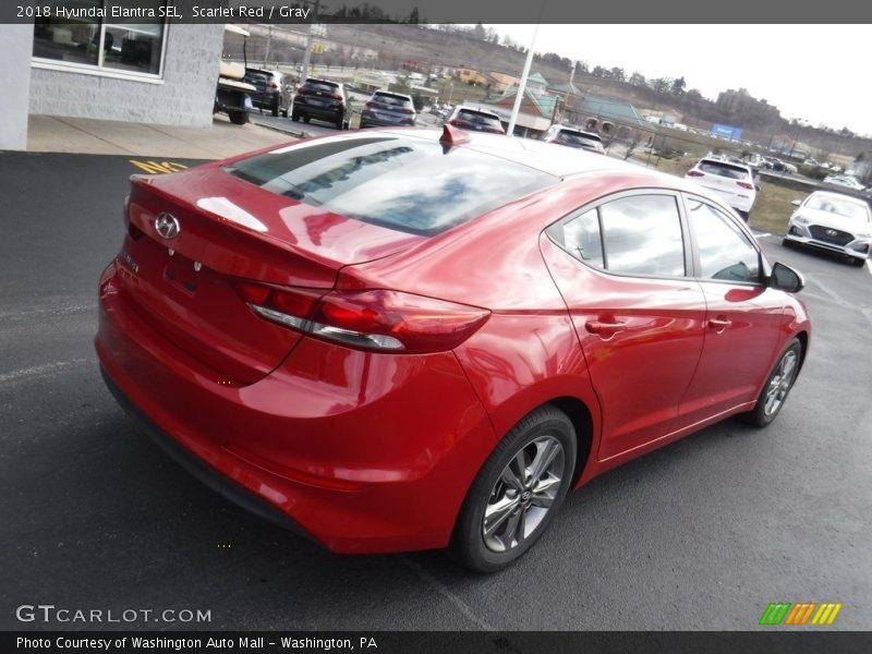 Scarlet Red / Gray 2018 Hyundai Elantra SEL