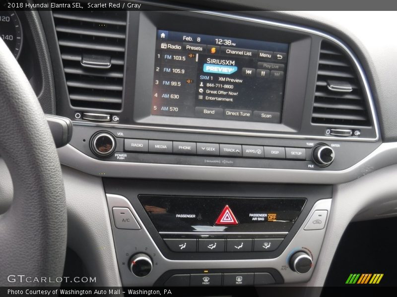 Scarlet Red / Gray 2018 Hyundai Elantra SEL