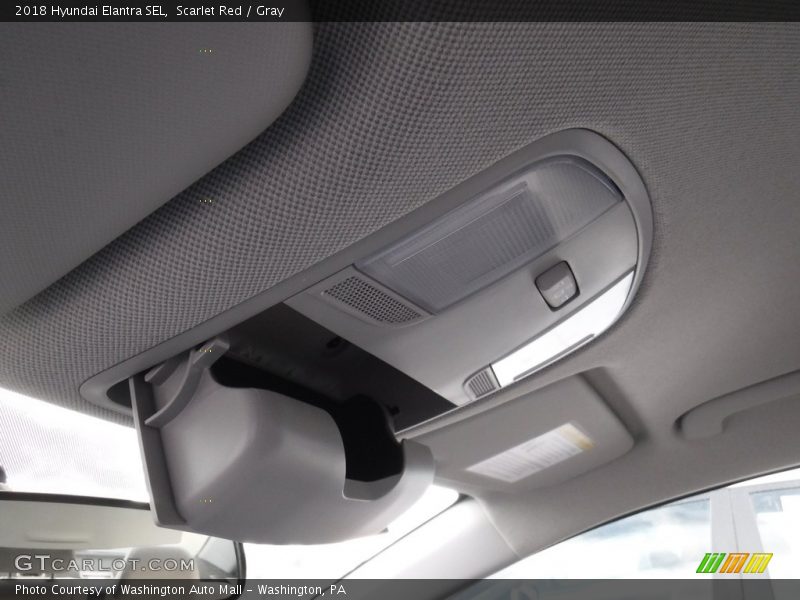Scarlet Red / Gray 2018 Hyundai Elantra SEL