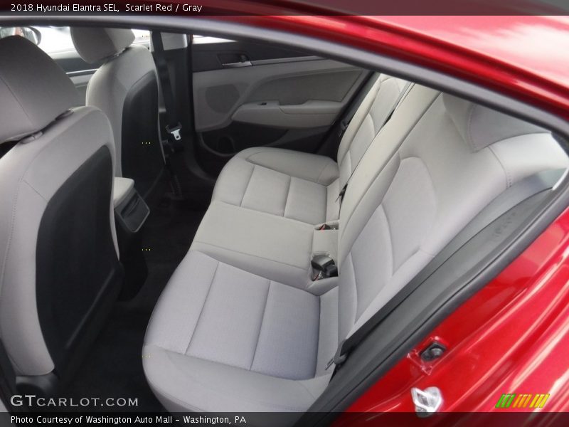 Scarlet Red / Gray 2018 Hyundai Elantra SEL