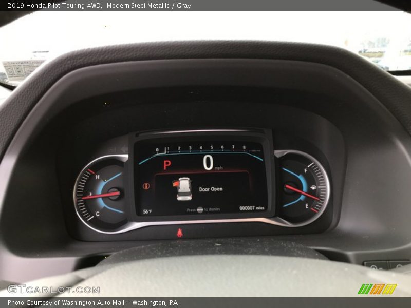 Modern Steel Metallic / Gray 2019 Honda Pilot Touring AWD