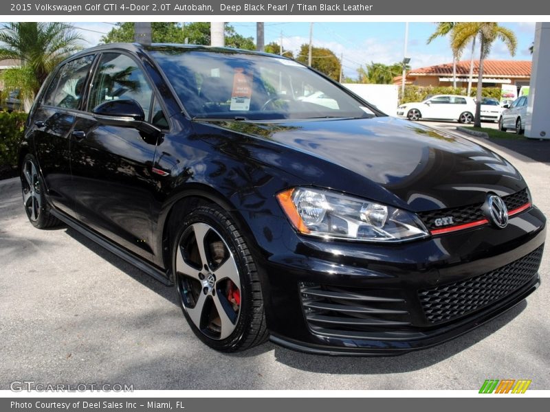 Deep Black Pearl / Titan Black Leather 2015 Volkswagen Golf GTI 4-Door 2.0T Autobahn