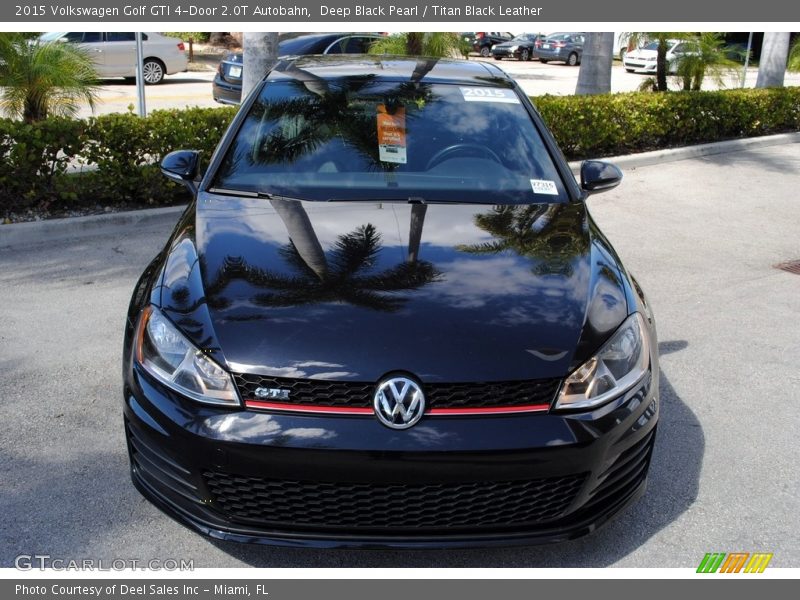 Deep Black Pearl / Titan Black Leather 2015 Volkswagen Golf GTI 4-Door 2.0T Autobahn