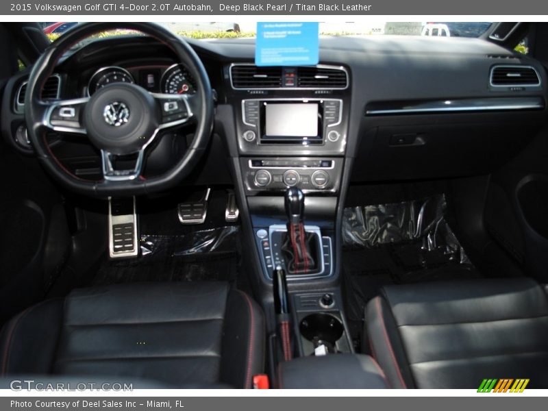 Deep Black Pearl / Titan Black Leather 2015 Volkswagen Golf GTI 4-Door 2.0T Autobahn