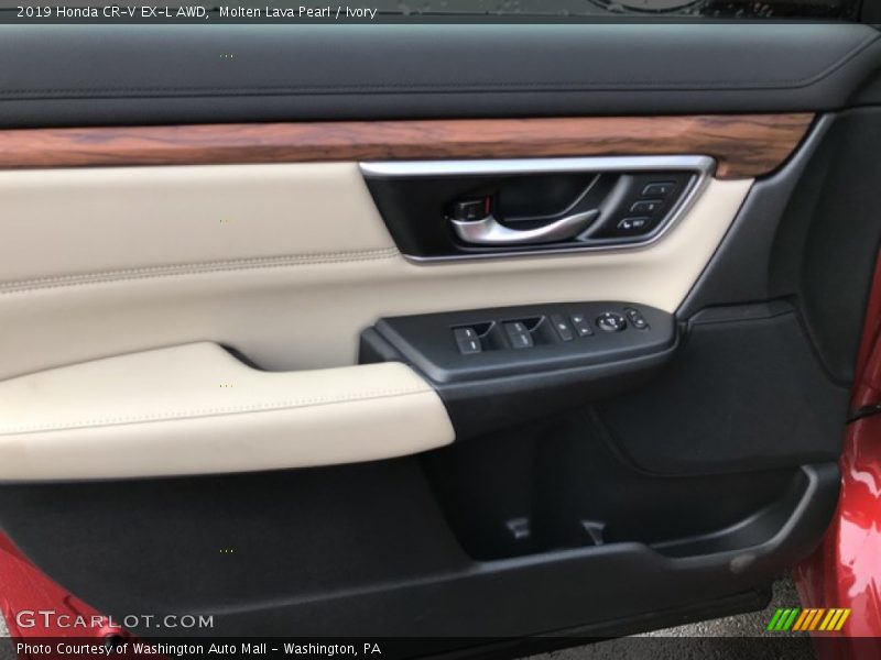 Molten Lava Pearl / Ivory 2019 Honda CR-V EX-L AWD