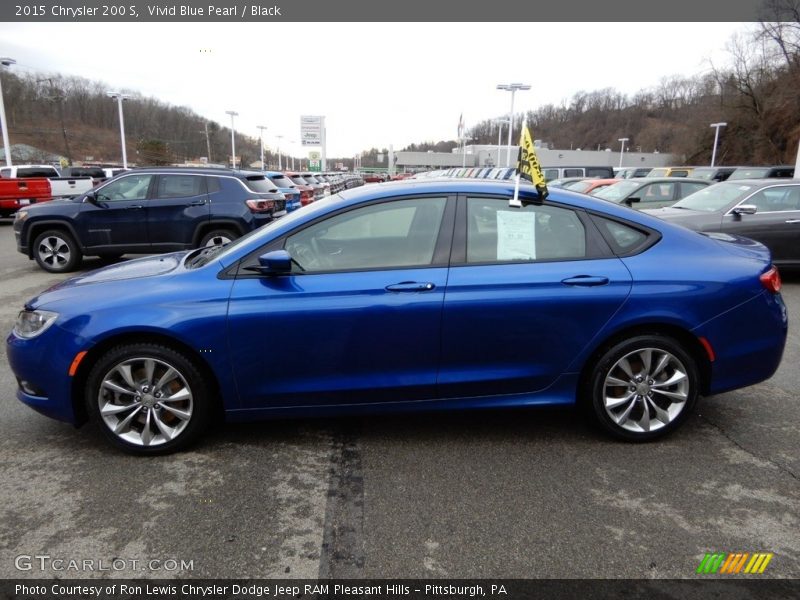 Vivid Blue Pearl / Black 2015 Chrysler 200 S