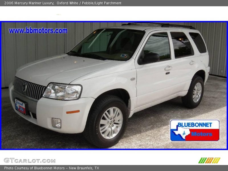 Oxford White / Pebble/Light Parchment 2006 Mercury Mariner Luxury