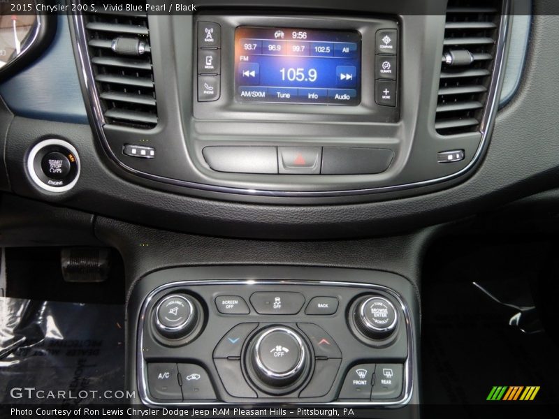 Vivid Blue Pearl / Black 2015 Chrysler 200 S