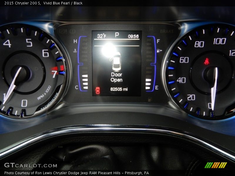 Vivid Blue Pearl / Black 2015 Chrysler 200 S