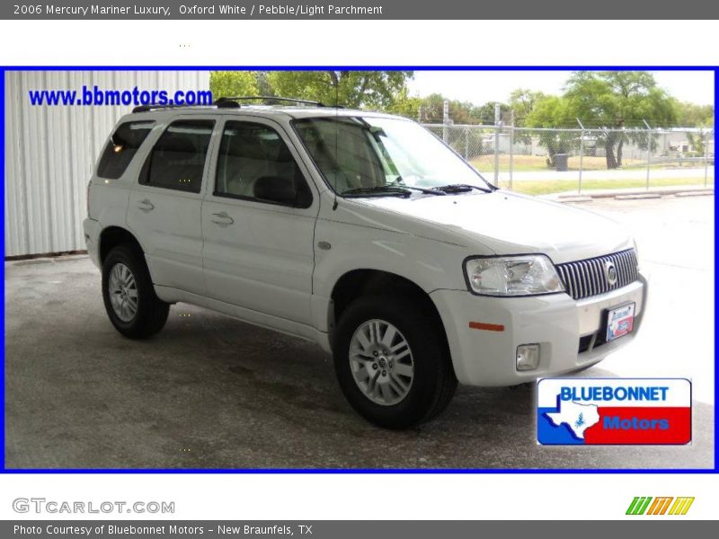 Oxford White / Pebble/Light Parchment 2006 Mercury Mariner Luxury