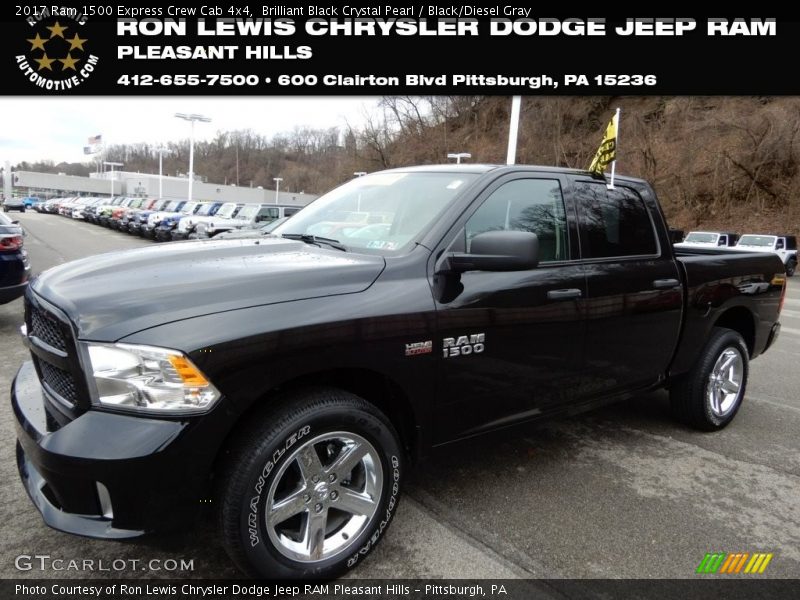 Brilliant Black Crystal Pearl / Black/Diesel Gray 2017 Ram 1500 Express Crew Cab 4x4