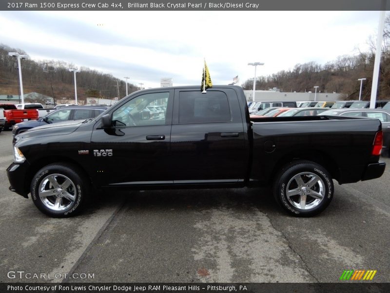 Brilliant Black Crystal Pearl / Black/Diesel Gray 2017 Ram 1500 Express Crew Cab 4x4