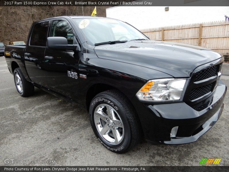 Brilliant Black Crystal Pearl / Black/Diesel Gray 2017 Ram 1500 Express Crew Cab 4x4