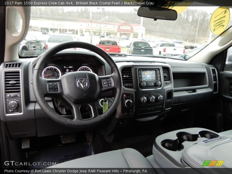 Brilliant Black Crystal Pearl / Black/Diesel Gray 2017 Ram 1500 Express Crew Cab 4x4