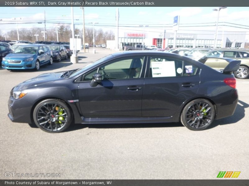 Dark Gray Metallic / Recaro Black Ultrasuede/Carbon Black 2019 Subaru WRX STI