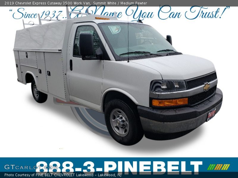 Summit White / Medium Pewter 2019 Chevrolet Express Cutaway 3500 Work Van