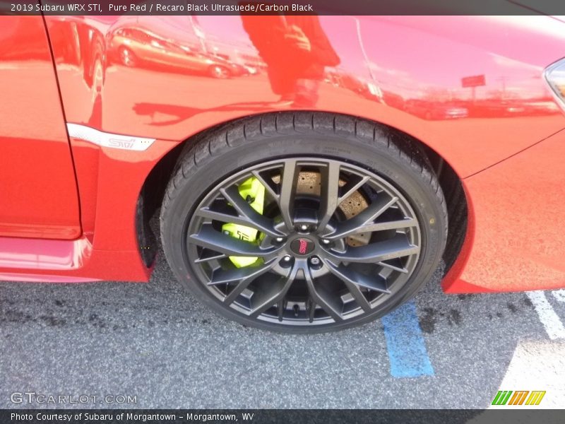 Pure Red / Recaro Black Ultrasuede/Carbon Black 2019 Subaru WRX STI