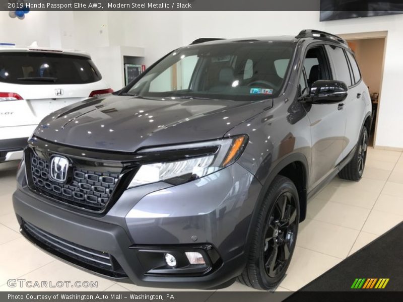 Modern Steel Metallic / Black 2019 Honda Passport Elite AWD