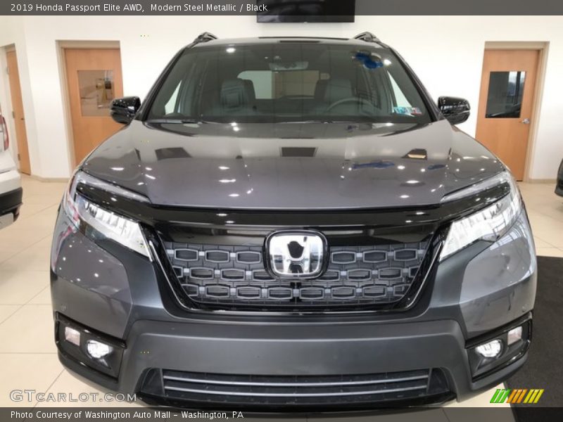 Modern Steel Metallic / Black 2019 Honda Passport Elite AWD