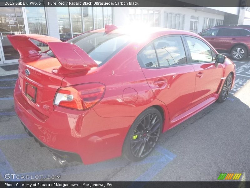 Pure Red / Recaro Black Ultrasuede/Carbon Black 2019 Subaru WRX STI