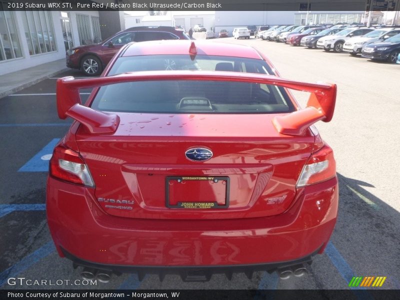 Pure Red / Recaro Black Ultrasuede/Carbon Black 2019 Subaru WRX STI