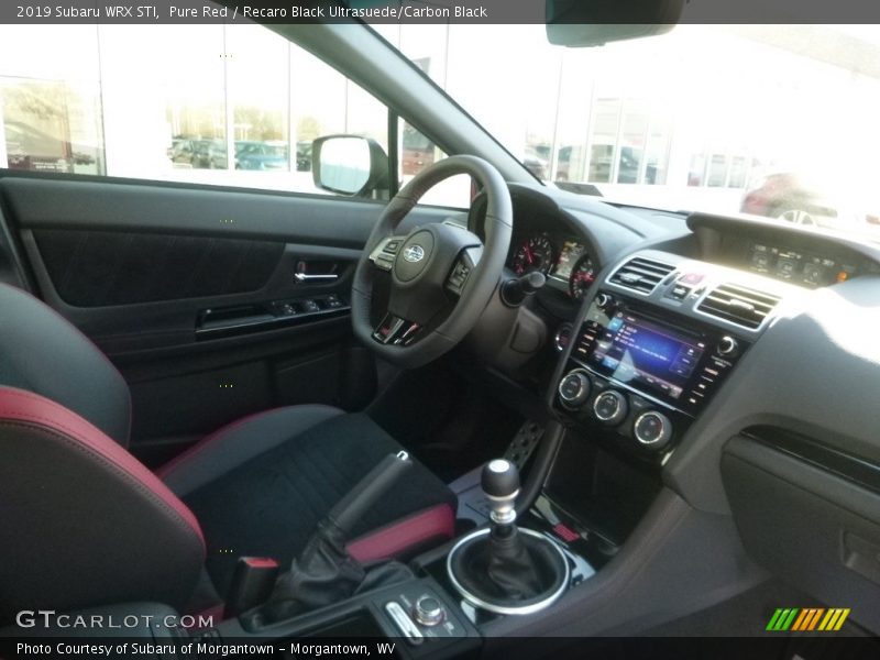 Pure Red / Recaro Black Ultrasuede/Carbon Black 2019 Subaru WRX STI