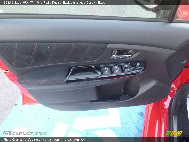 Pure Red / Recaro Black Ultrasuede/Carbon Black 2019 Subaru WRX STI