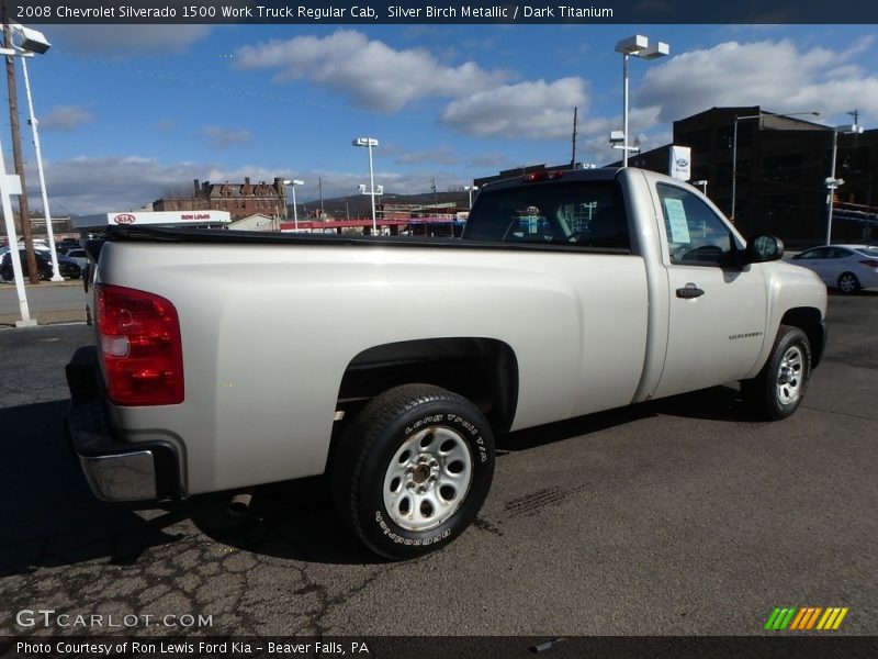 Silver Birch Metallic / Dark Titanium 2008 Chevrolet Silverado 1500 Work Truck Regular Cab