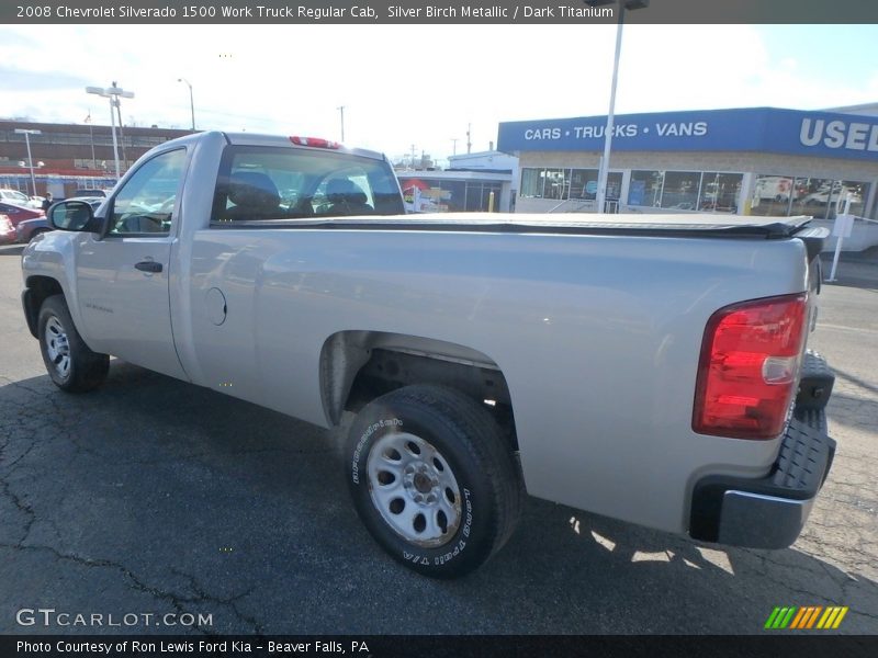 Silver Birch Metallic / Dark Titanium 2008 Chevrolet Silverado 1500 Work Truck Regular Cab